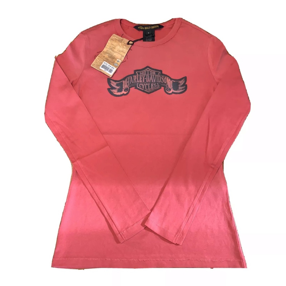 Harley Davison Womens Long Sleeve Logo Top Small